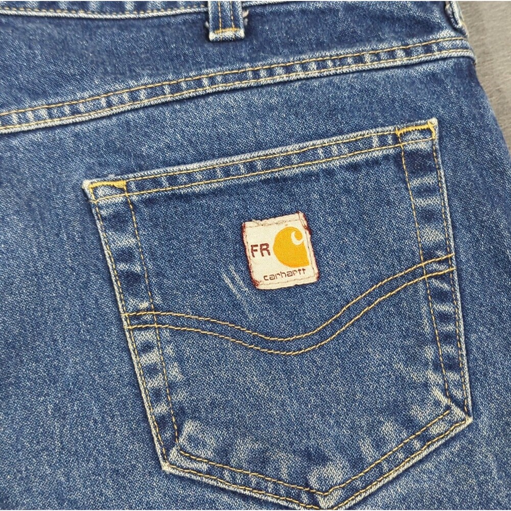 Carhartt FR Jeans Men's 36x36 Fits 35x35 Blue Flame Resistant Denim 280-83
